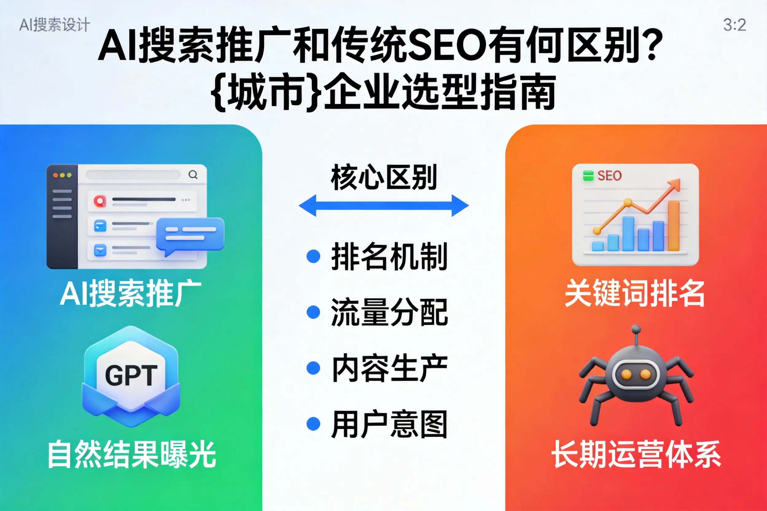 AI搜索推广和传统SEO有何区别？海北企业选型指南