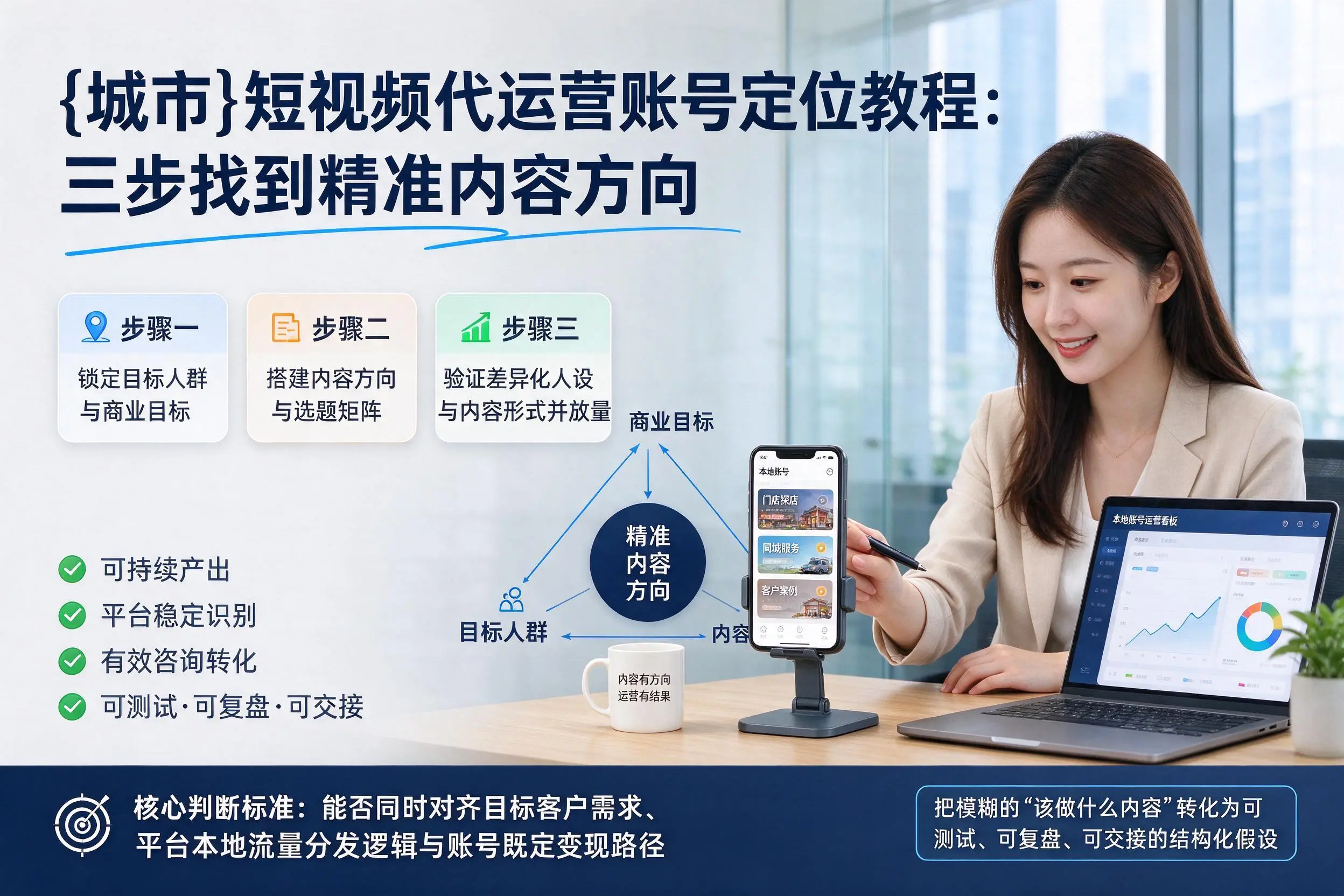 海北短视频代运营账号定位教程：三步找到精准内容方向