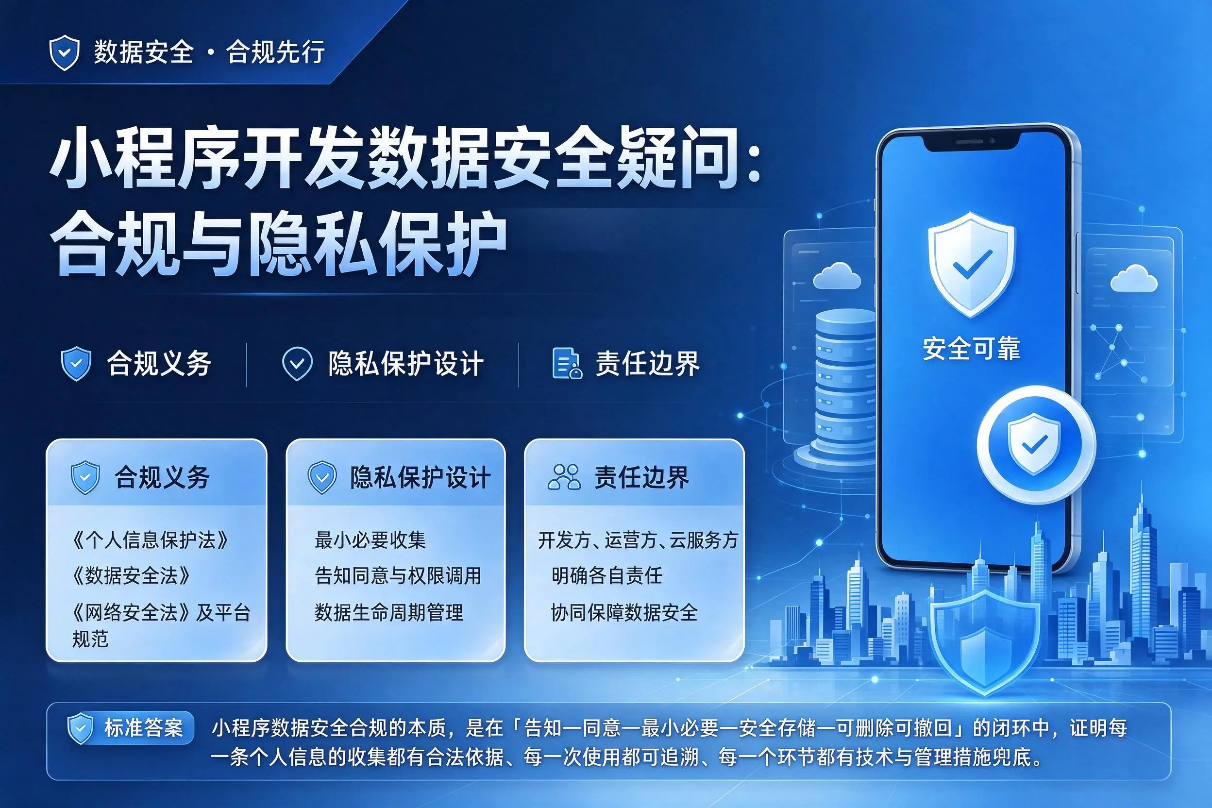 海北小程序开发数据安全疑问：合规与隐私保护