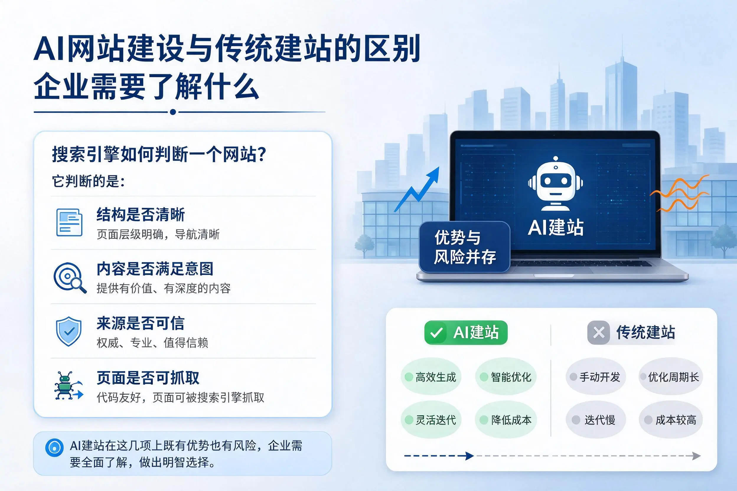 AI网站建设与传统建站的区别，海北企业需要了解什么