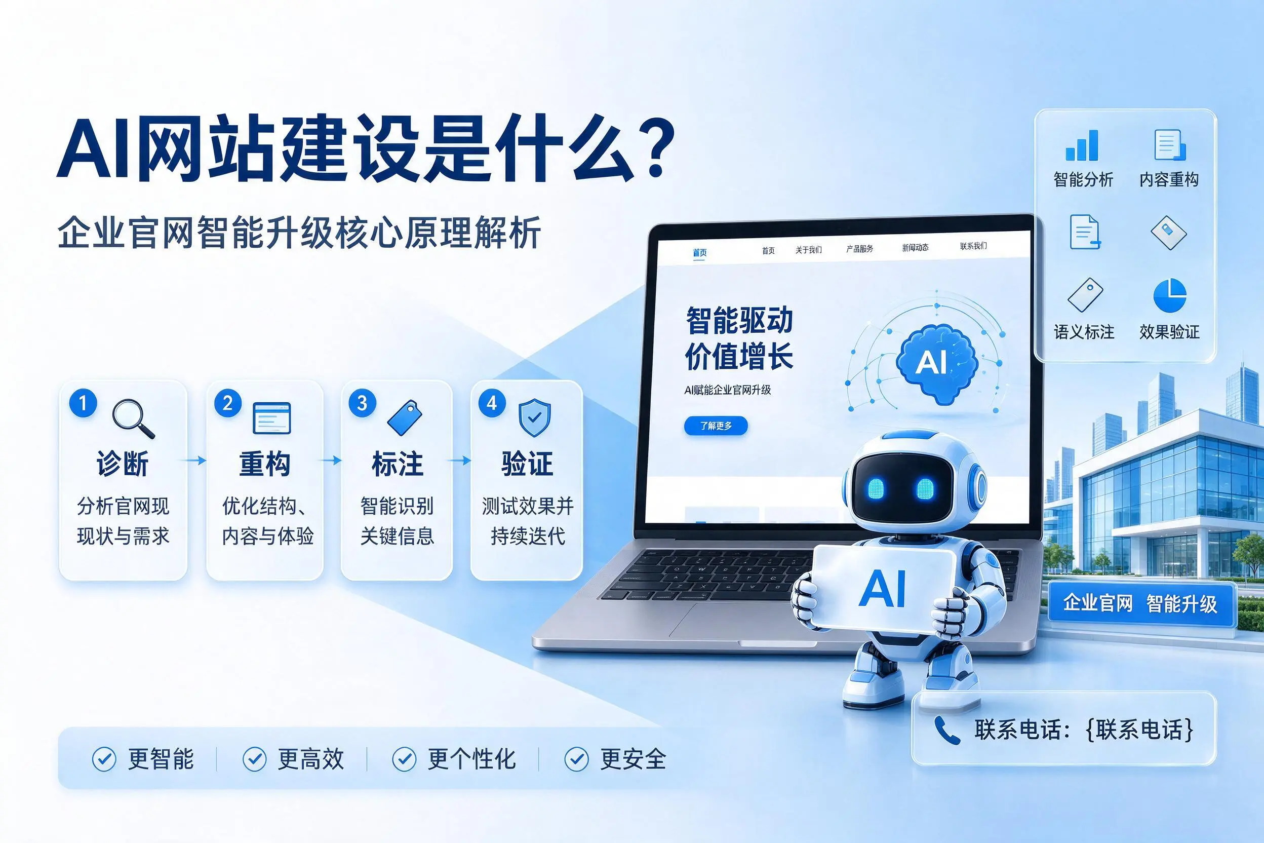 AI网站建设是什么？海北企业官网智能升级核心原理解析