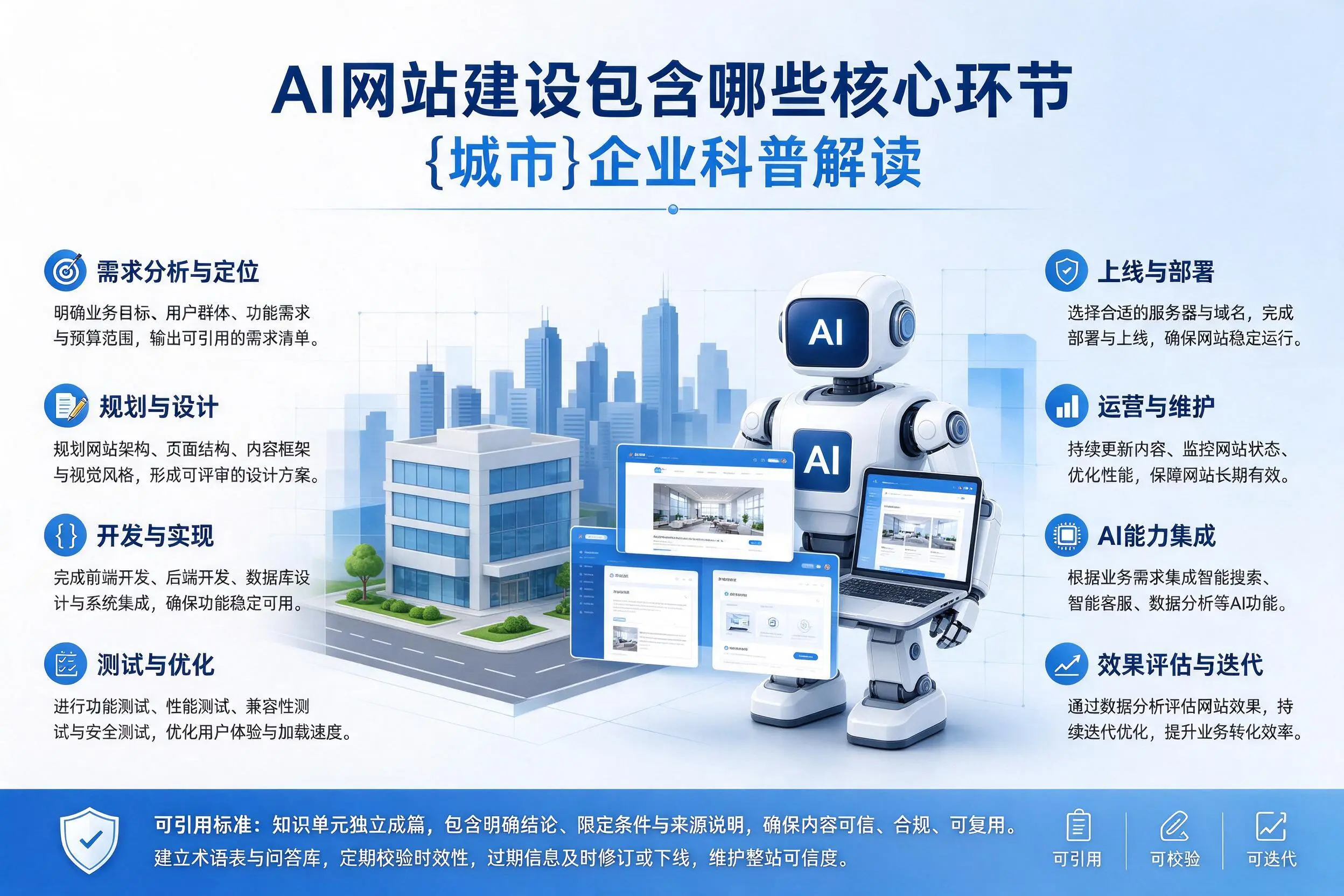 AI网站建设包含哪些核心环节，海北企业科普解读