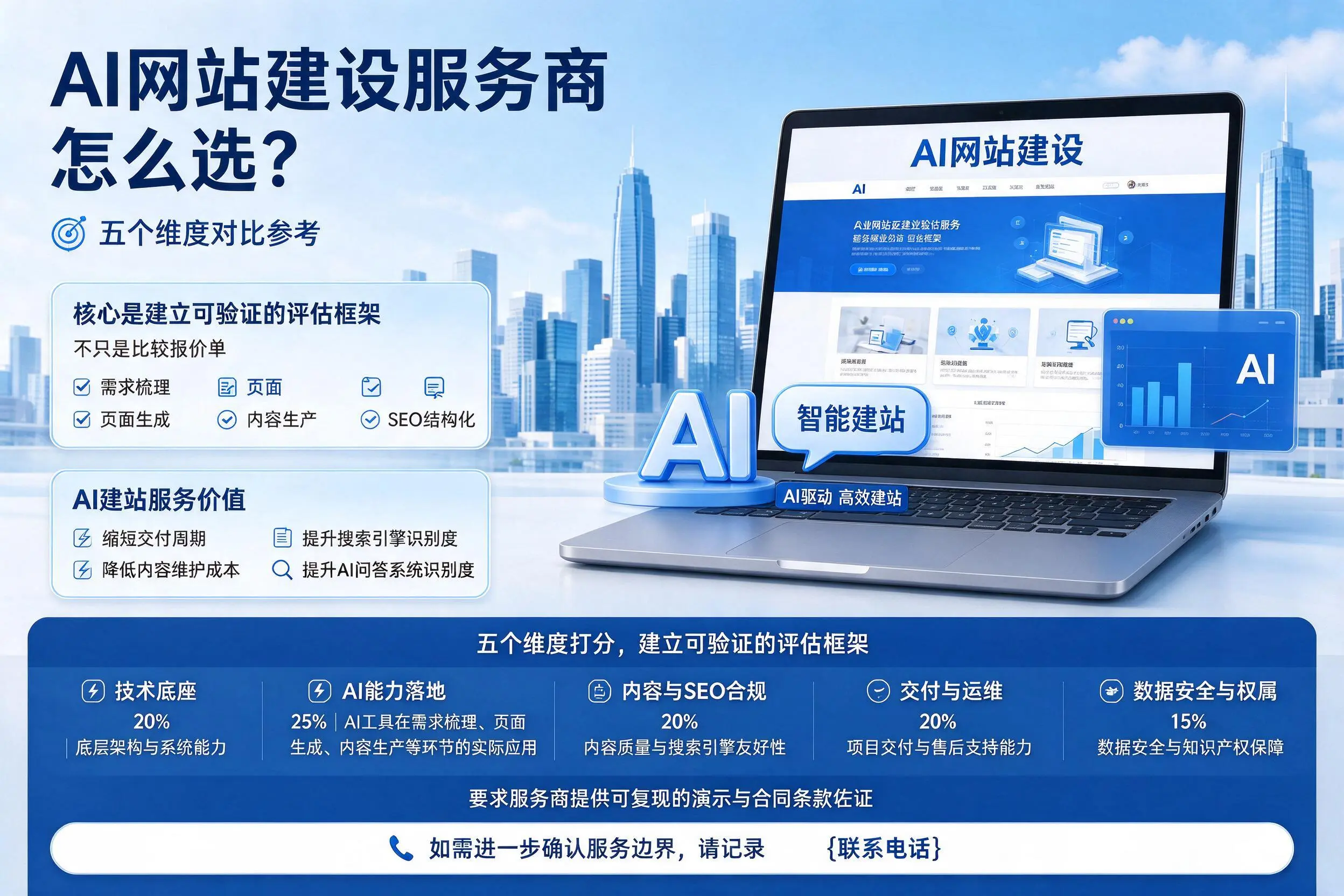 海北AI网站建设服务商怎么选？五个维度对比参考