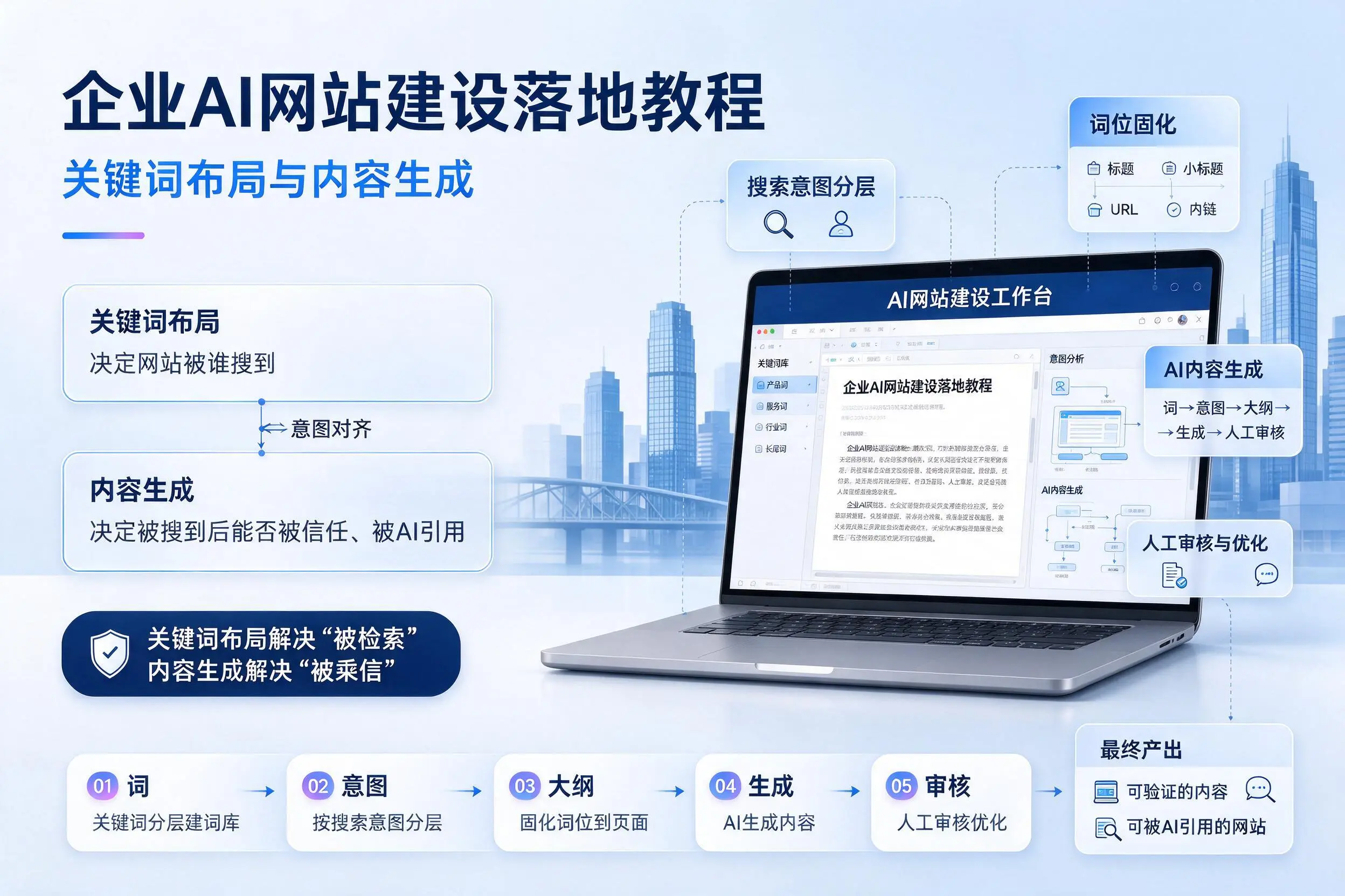 海北企业AI网站建设落地教程：关键词布局与内容生成
